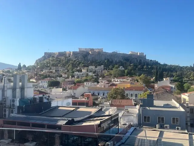 The view of the Acropolis from our hotel